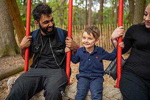 family at BeWILDerwood Nortfolk grown ups go free weekend